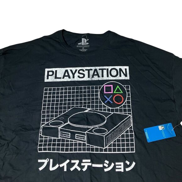 PlayStation T-Shirt Mens 3XL Black Cotton Video Gamer Japanese Retro Novelty - Picture 3 of 9